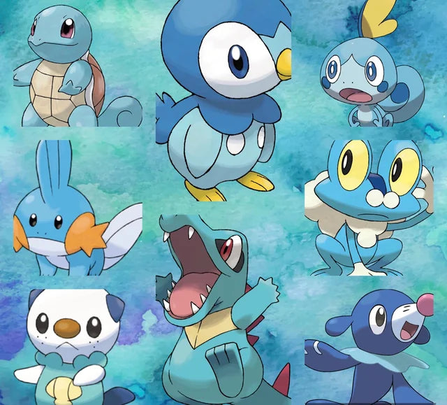 Mystery Water Pokémon Card Bundle - 10 cards (V, VMAX, EX, MEGA EX)